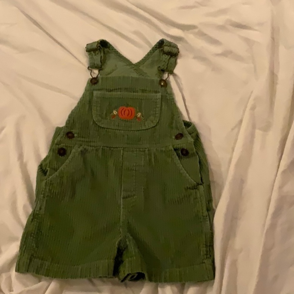 Corduroy fall overall shorts